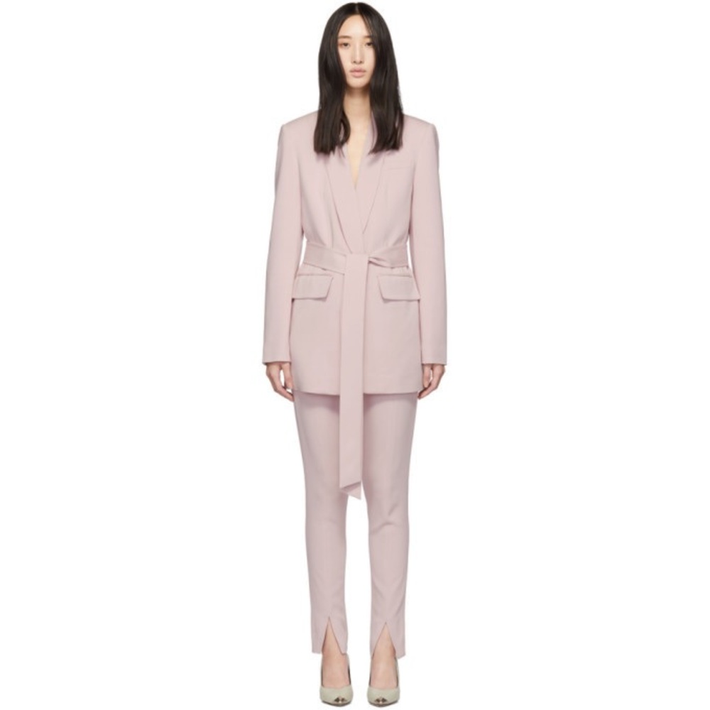 Tibi Oversized Tuxedo Jacket in Pink Pastel